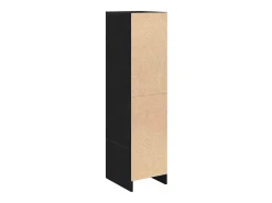 Aparador alto roble negro 29,5x34x119,5 cm madera de ingeniería