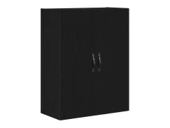 Aparador alto Roble Negro 69,5x34x180 cm Madera de ingeniería
