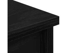 Aparador alto roble negro 50x35x180 cm madera de ingeniería