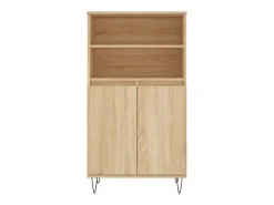 Aparador alto roble Sonoma 60x36x110 cm Madera de ingeniería