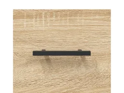 Aparador alto roble Sonoma 69,5x34x180 cm Madera de ingeniería
