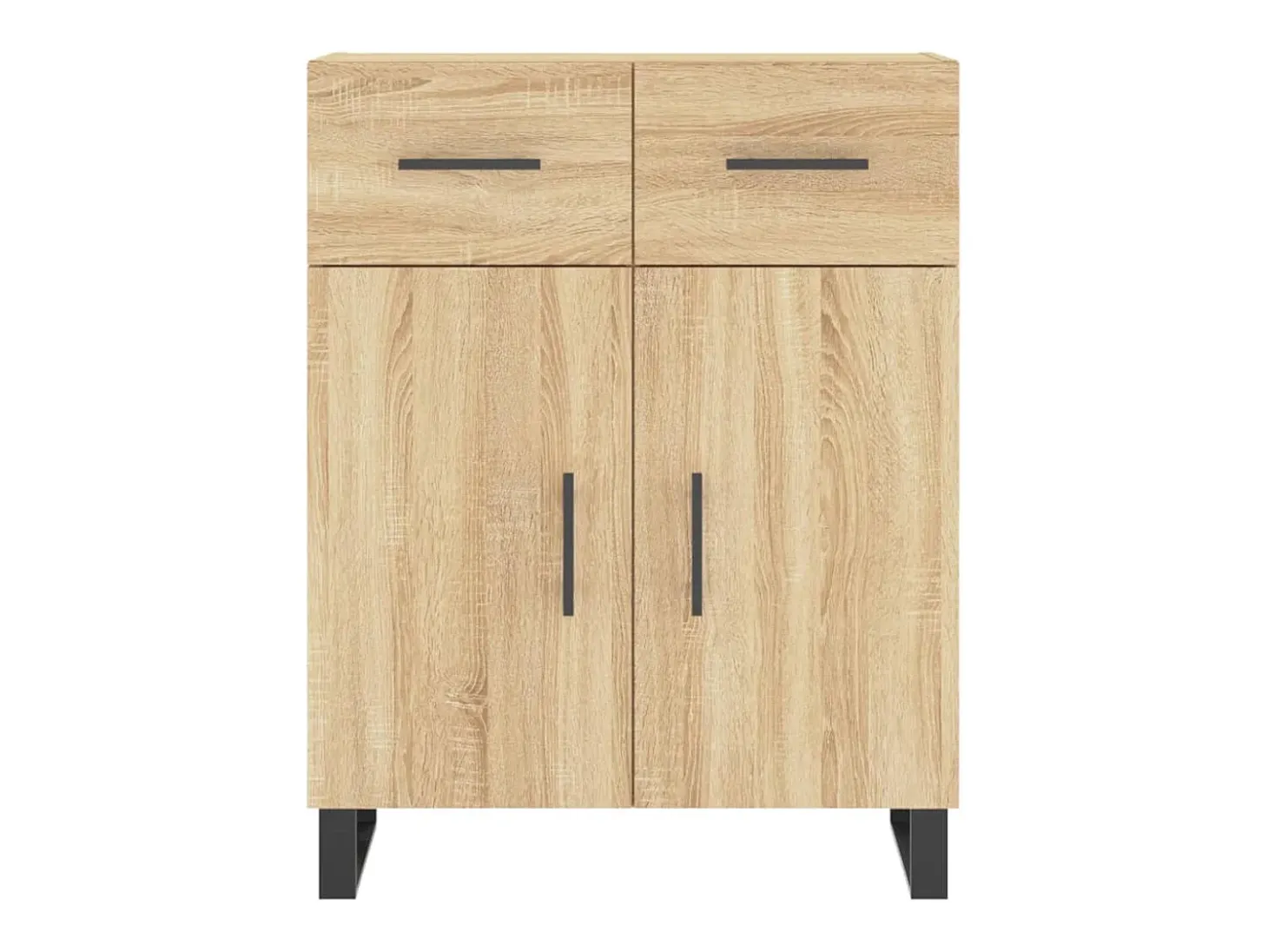 Aparador alto roble Sonoma 69,5x34x180 cm Madera de ingeniería
