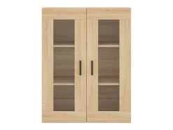 Aparador alto roble Sonoma 69,5x34x180 cm Madera de ingeniería
