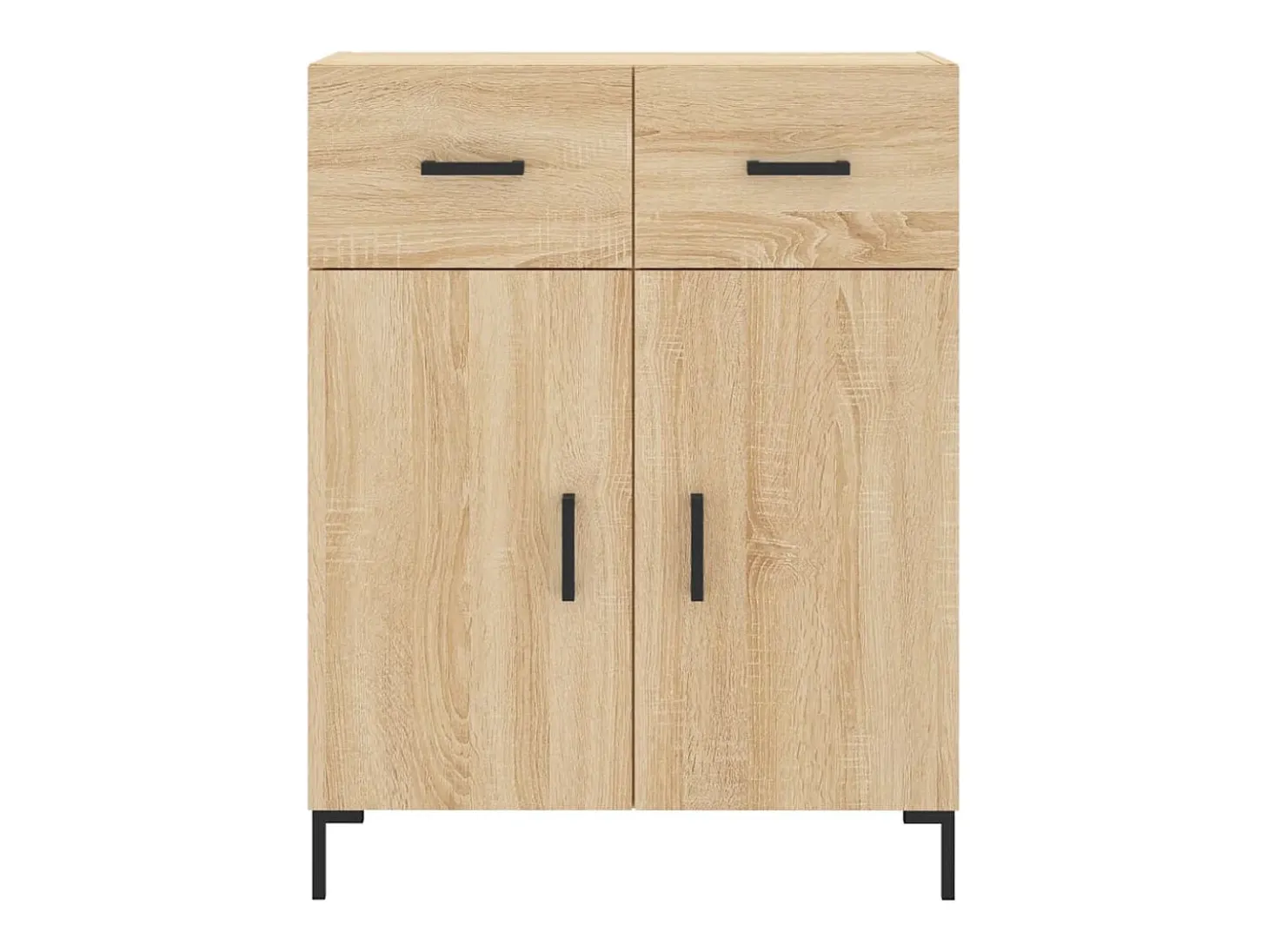 Aparador alto roble Sonoma 69,5x34x180 cm Madera de ingeniería