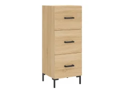 Aparador alto roble Sonoma 34,5x34x180 cm Madera de ingeniería