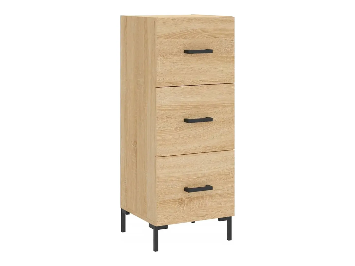 Aparador alto roble Sonoma 34,5x34x180 cm Madera de ingeniería