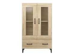 Aparador alto roble Sonoma 70x31x115 cm Madera de ingeniería