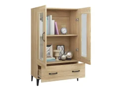 Aparador alto roble Sonoma 70x31x115 cm Madera de ingeniería
