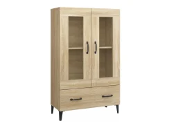 Aparador alto roble Sonoma 70x31x115 cm Madera de ingeniería