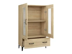 Aparador alto roble Sonoma 70x31x115 cm Madera de ingeniería