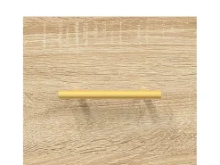 Aparador alto roble Sonoma 69,5x31x115 cm madera de ingeniería