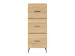 Aparador alto roble Sonoma 34,5x34x180 cm Madera de ingeniería