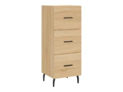 Aparador alto roble Sonoma 34,5x34x180 cm Madera de ingeniería
