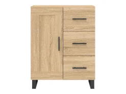 Aparador alto roble Sonoma 69,5x34x180 cm Madera de ingeniería