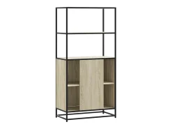 Aparador alto roble Sonoma 68x35x139 cm madera contrachapada metal