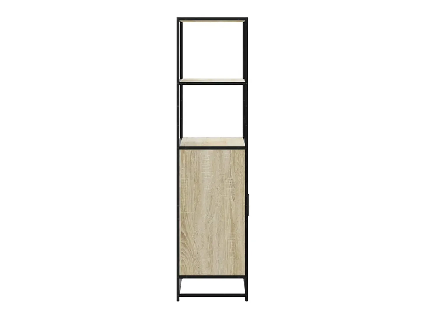 Aparador alto roble Sonoma 68x35x139 cm madera contrachapada metal