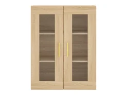 Aparador alto roble Sonoma 69,5x34x180 cm Madera de ingeniería