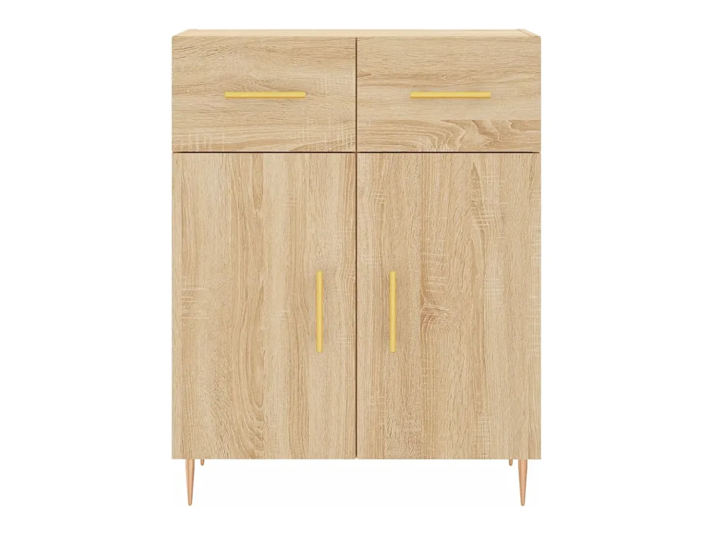 Aparador alto roble Sonoma 69,5x34x180 cm Madera de ingeniería
