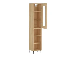 Aparador alto roble Sonoma 34,5x34x180 cm Madera de ingeniería