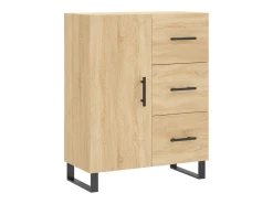 Aparador alto roble Sonoma 69,5x34x180 cm Madera de ingeniería
