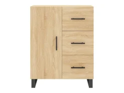 Aparador alto roble Sonoma 69,5x34x180 cm Madera de ingeniería