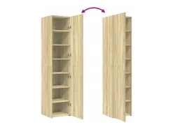 Aparador alto roble Sonoma 40x42,5x185 cm madera de ingeniería