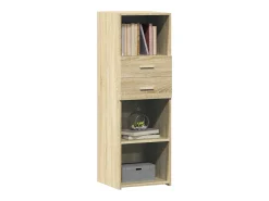 Aparador alto roble Sonoma 40x42,5x124 cm madera de ingeniería