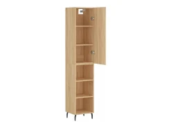 Aparador alto roble Sonoma 34,5x34x180 cm Madera de ingeniería
