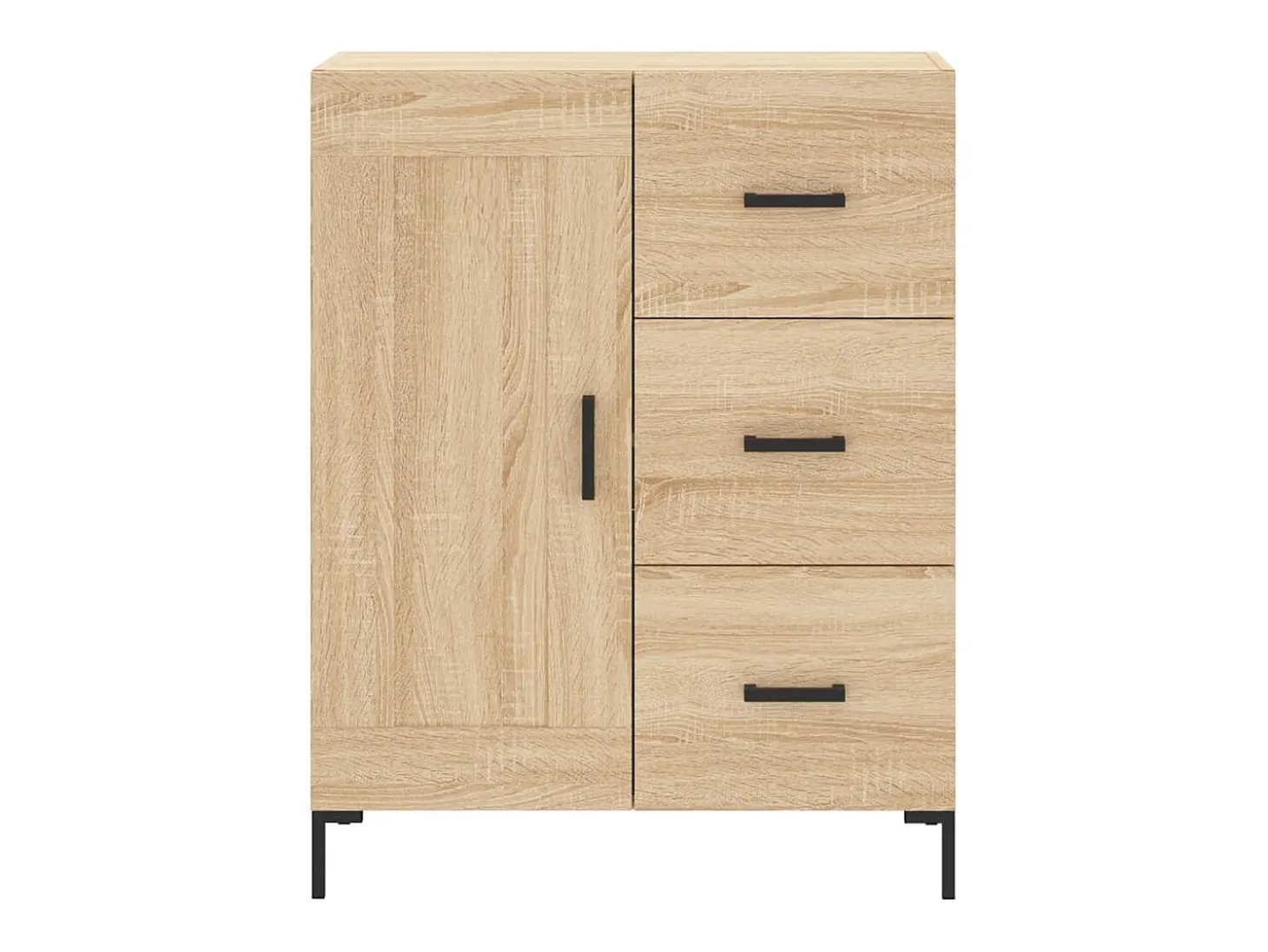 Aparador alto roble Sonoma 69,5x34x180 cm Madera de ingeniería