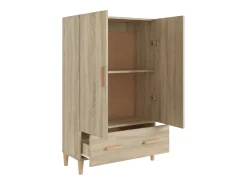 Aparador alto roble Sonoma 70x31x115 cm Madera de ingeniería
