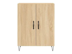 Aparador alto roble Sonoma 69,5x34x180 cm Madera de ingeniería