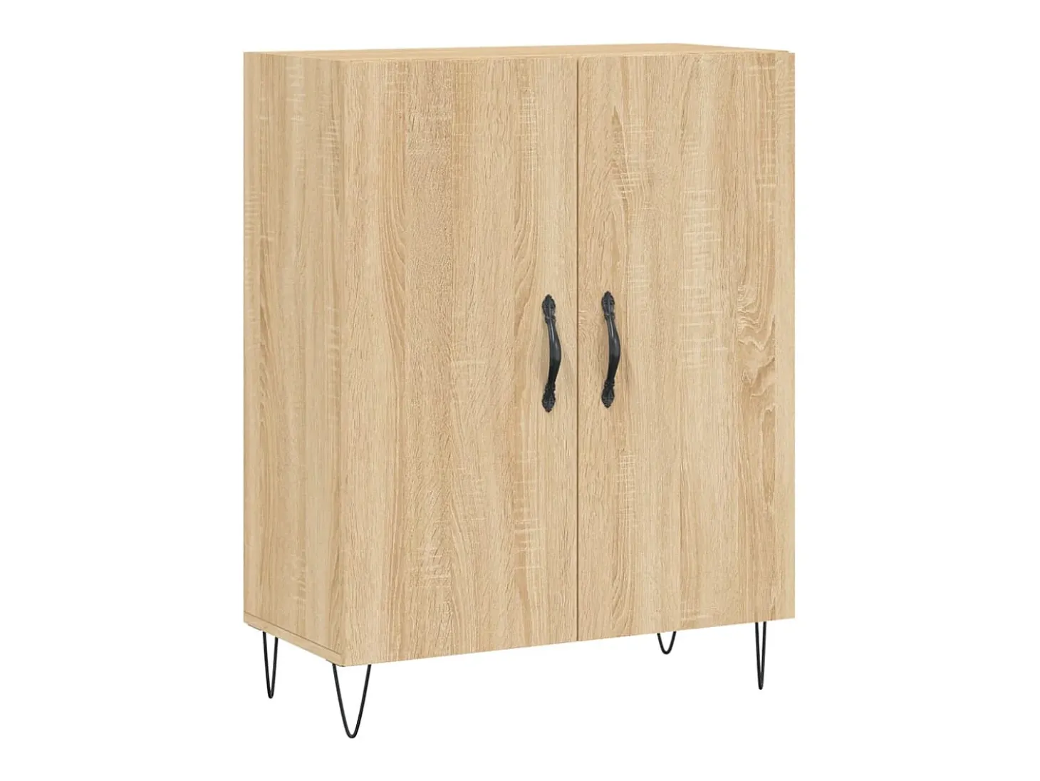 Aparador alto roble Sonoma 69,5x34x180 cm Madera de ingeniería