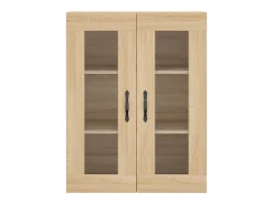Aparador alto roble Sonoma 69,5x34x180 cm Madera de ingeniería