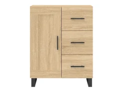 Aparador alto roble Sonoma 69,5x34x180 cm Madera de ingeniería