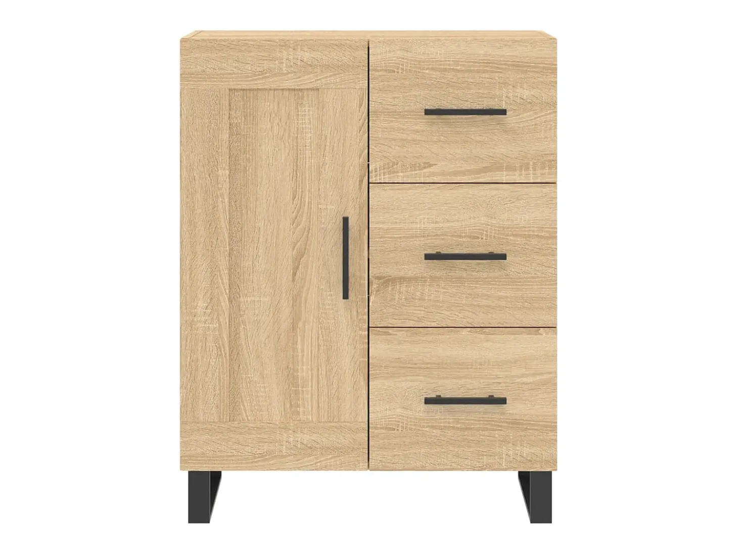 Aparador alto roble Sonoma 69,5x34x180 cm Madera de ingeniería