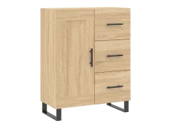 Aparador alto roble Sonoma 69,5x34x180 cm Madera de ingeniería