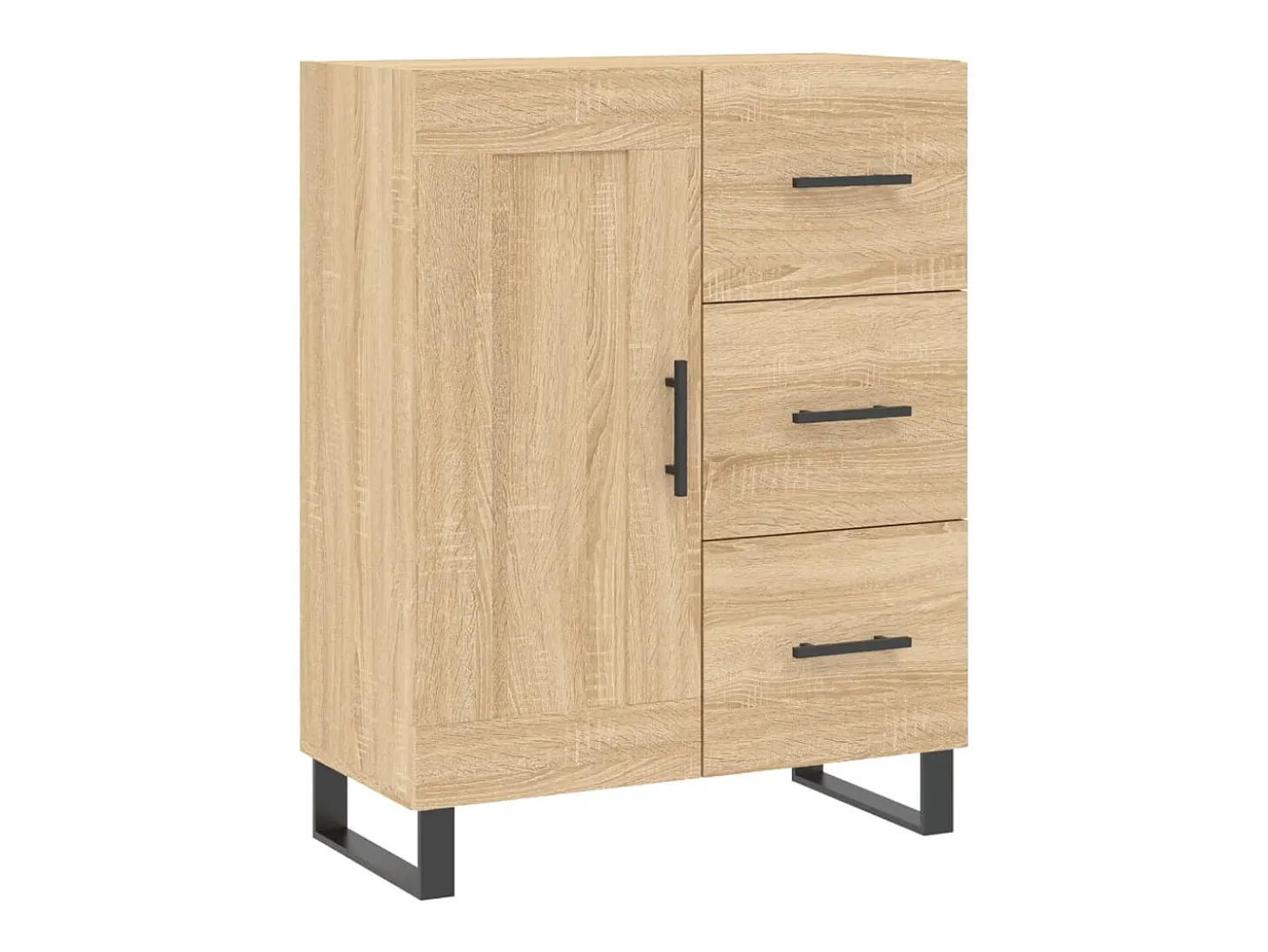 Aparador alto roble Sonoma 69,5x34x180 cm Madera de ingeniería