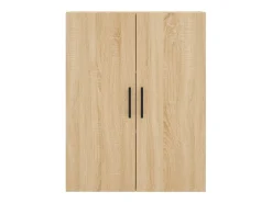 Aparador alto roble Sonoma 69,5x34x180 cm Madera de ingeniería
