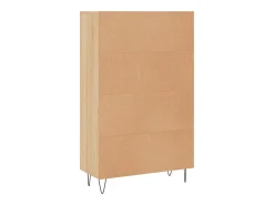 Aparador alto roble Sonoma 69,5x31x115 cm madera de ingeniería