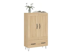 Aparador alto roble Sonoma 69,5x31x115 cm madera de ingeniería