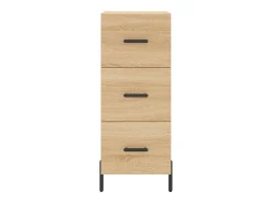 Aparador alto roble Sonoma 34,5x34x180 cm Madera de ingeniería