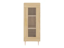 Aparador alto roble Sonoma 34,5x34x180 cm Madera de ingeniería