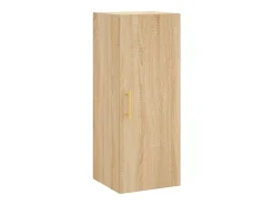Aparador alto roble Sonoma 34,5x34x180 cm Madera de ingeniería
