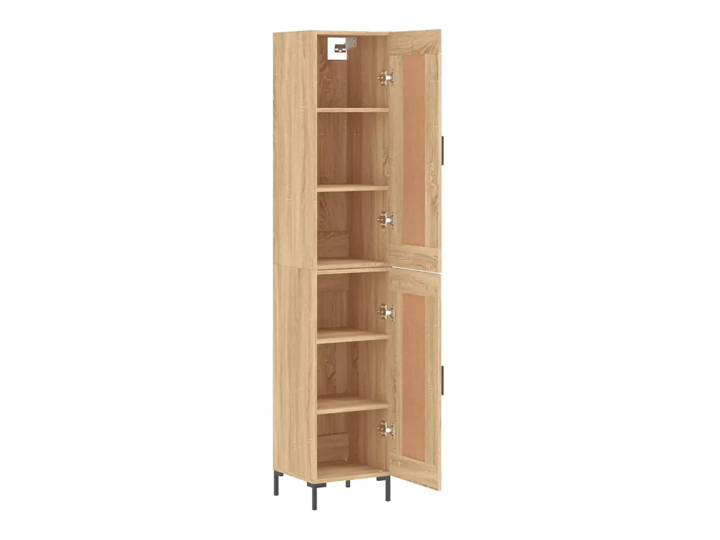 Aparador alto roble Sonoma 34,5x34x180 cm Madera de ingeniería
