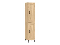 Aparador alto roble Sonoma 34,5x34x180 cm Madera de ingeniería