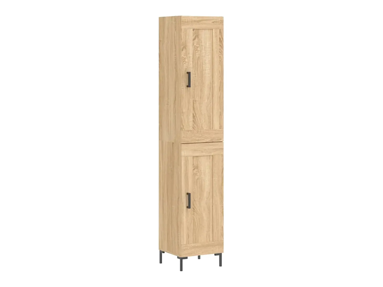 Aparador alto roble Sonoma 34,5x34x180 cm Madera de ingeniería