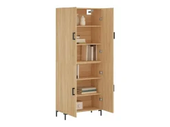 Aparador alto roble Sonoma 69,5x34x180 cm Madera de ingeniería