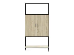 Aparador alto roble Sonoma 68x35x139 cm madera contrachapada metal