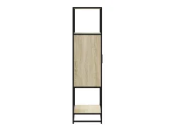 Aparador alto roble Sonoma 68x35x139 cm madera contrachapada metal