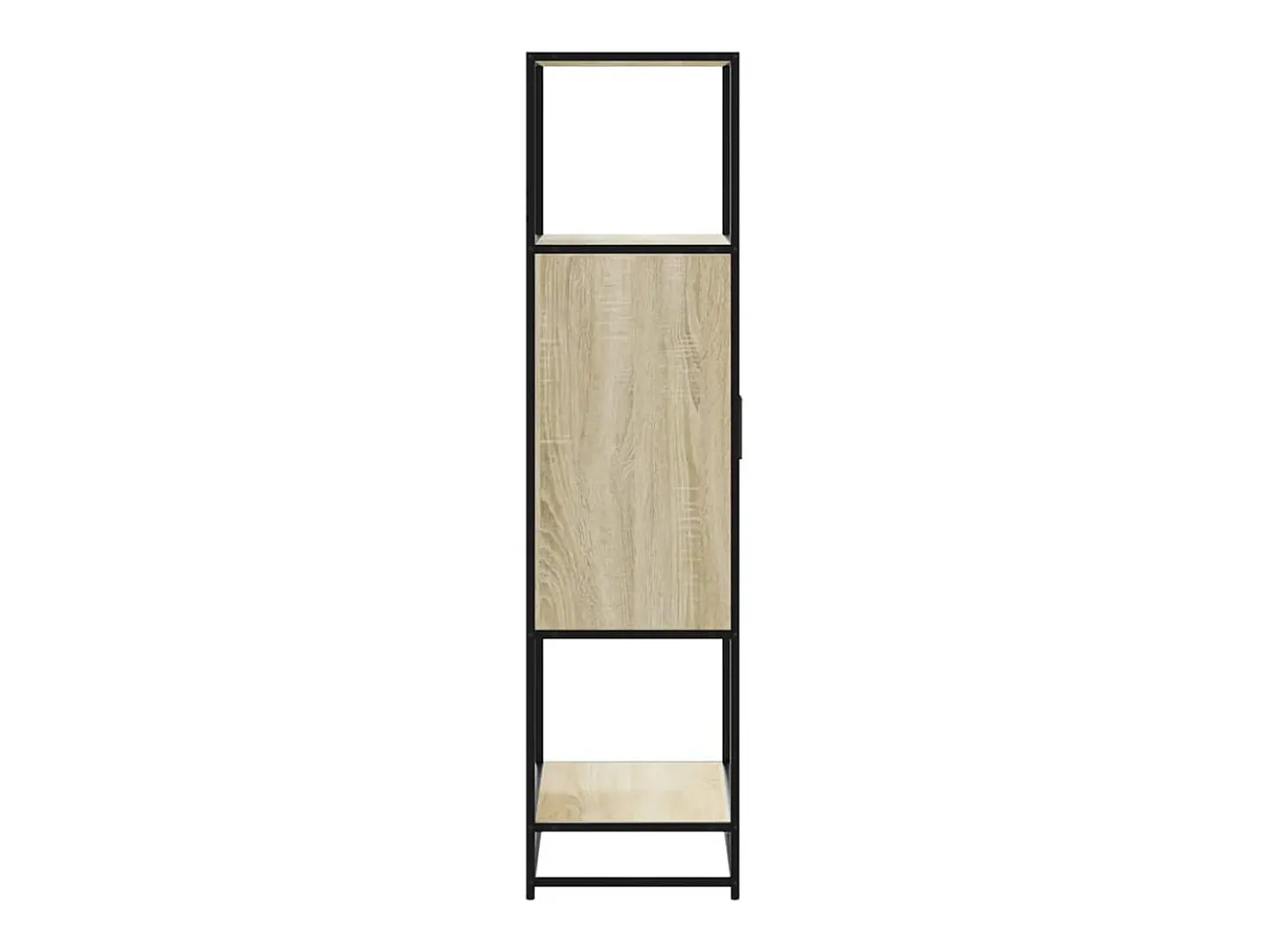 Aparador alto roble Sonoma 68x35x139 cm madera contrachapada metal